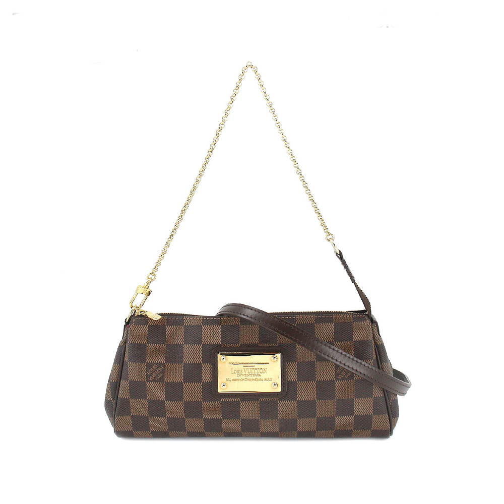 Louis Vuitton Damier Eva 2-way Hand Shoulder Bag Ebene Brown